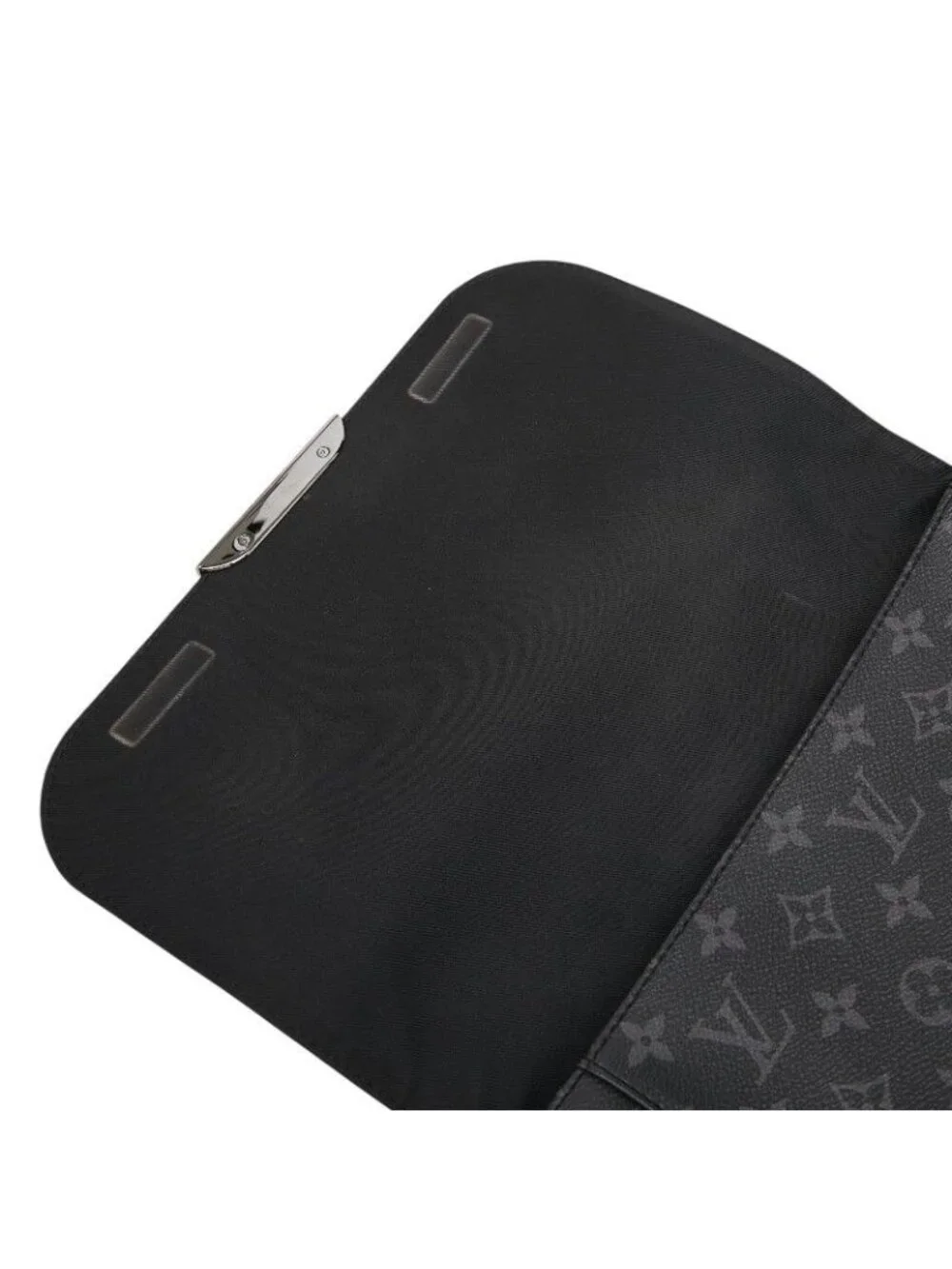 Louis Vuitton Monogram Eclipse Messenger Explorer PM Shoulder Bag Black Leather